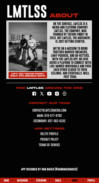 LMTLSS About Page Mockup